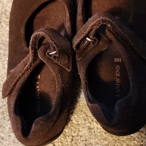 Brown shoes size 12W youth by Lands End .. - Picture 3 of 4